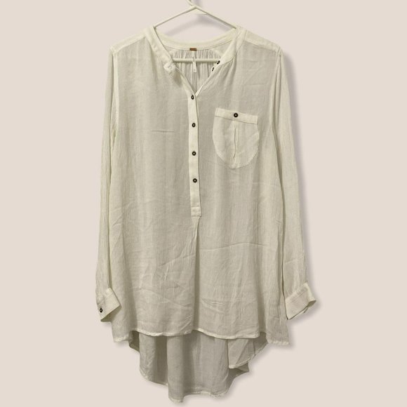 Free People Tops - Free People Boyfriend Button Down Top Size Small